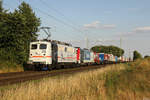 139 135 & 185 665 mit einem Sonderzug anläßlich des 50jährigen Bestehens der Kombiverkehr KG, bei Brühl am 01.07.2019