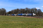 Am 04. Februar 2021 beförderten die 193 772 und 773 den DGS 43119 von München Ost Rbf nach Verona Q.E.. Bei Brannenburg konnte ich das Vectron-Tandem vor dem gut ausgelasteteten KLV-Zug aufnehmen.