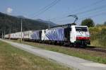 189 914 und 189 907 sind am 16.08.2013 mit einem Gterzug bei Kammern unterwegs.