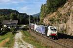 186 442 + 186 28x mit KLV Zug am 12.09.2015 bei Grieß am Brenner.