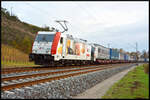 Kombiverkehr 185 664 mit einem Klv-Zug am 12.11.2023 bei Himmelstadt im Maintal auf dem Weg nach Norden. Mein Gruß geht hier an den freundlichen Lokführer zurück.