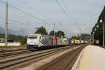 185 661 + 664 mit einem KLV Zug am 26.09.09 in Brixlegg.