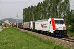 Die beiden Lokomotion Loks, 185 664 Kombiverkehr + 185 666 Nils fahren mit dem Tauernumleiter 41861 von Freilassing nach Spielfeld. 
11.6.2010 Leoben
