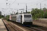 185 662 + 1 Wagen + 185 664 am 10.06.2010 am Heimeranplatz in Mnchen. Dieser Zug fuhr vom ICE Betriebswerk Mnchen nach Riem Ubf und befrderte eine Exkursionsgruppe der Uni Stuttgart. Gru an das Lokpersonal!