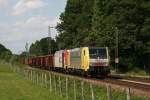 189 903 + 185 665 mit Stahlzug am 10.08.2010 bei Grokarolinenfeld.