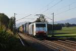 189 914 mit einem KLV Zug am 03.09.2011 bei Hilperting.