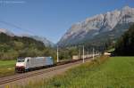 186 105 mit KLV-Zug am 09.09.2012 bei Pfarrwerfen