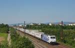 Lokomotion 185 663-2 mit EKOL-Blockzug aus Kln-Eifeltor Ubf nach Triest-Campo Marzio/I in Oftersheim. 17.06.13