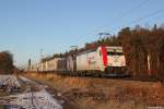 185 664 und 186 28x mit einem Ekol KLV am 01.12.2013 bei Eglharting.