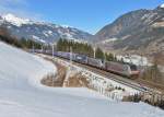 186 283 + 186 284 mit TEC 41851 am 14.02.2015 bei Angertal.