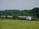 Lokomotion 151 056 mit einer Sonderzug-DLr von Münster (Westf.) Hauptbahnhof nach Nienburg/Weser über Hamm aus Richtung Münster kommend bei Rinkerode.