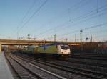 146 538-4 beschleunigt am Morgen des 2.01.09 den ME 81150 Hamburg Hbf - Bremen Hbf aus Hamburg-Harburg um in wenigen Minuten in Buchholz (Nordheide) einen Planhalt einlegen zu knnen.