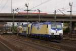 ME 146-09 mit einem metronom nach Bremen Hbf bei der Abfahrt in Hamburg-Harburg am 01.08.2010