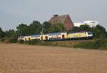 146 542  10 Jahre Metronom  mit ME 82119 (Hamburg–Uelzen) am 05.09.2014 in Bad Bevensen