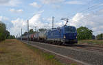 193 845 führte am 24.09.19 für die CTL einen zweiteiligen Kesselwagenzug durch Brehna Richtung Bitterfeld. In Zugmitte lief 187 503 kalt mit. 