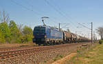 193 845 der mgw service führte für die CTL am 23.04.20 einen Kesselwagenzug durch Greppin Richtung Dessau.