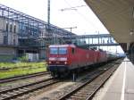 MEG 602 und MEG 601 mit einem Zementzug bei der Hinfahrt in Regensburg.