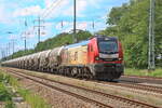 2159 139-3 Stadler MEG  mit einem Kesselwagenzug bei Diedersdorf am 23. Mai 2024.