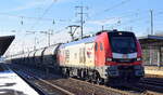 MEG - Mitteldeutsche Eisenbahn GmbH, Schkopau [D] mir der Eurodual Lok  159 226-0  [NVR-Nummer: 90 80 2159 226-0 D-RCM] und Zementstaubzug (leer) Richtung Rüdersdorf am 07.02.23 Durchfahrt