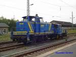 Ungewohnter Gast im Bahnhof Heidenau am 17.09.2007: V 661 (ex DB V 60) und V 241 (ex DB 333) der Mittelweserbahn.