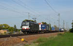 193 667 der MRCE führte für die TX Logistik am 23.09.19 einen KLV-Zug nach Italien durch Gräfenhainichen Richtung Bitterfeld.