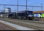 MRCE - Loks 91 80 6 193 661-6 + 193 665-7 unterwegs im Bahnhofsareal von Pratteln am 06.03.2022