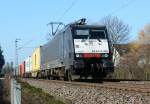 ES64 F4-995 (E 189-095) MRCE-Containerzug durch Bonn-Beuel - 12.02.2015