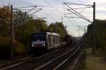 Die 189 803 MRCE mir kurzem gemischten Güterzug auf der Strecke zwischen Weimar und Erfurt.
