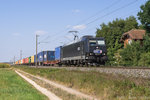 185 547,vermietet an Metrans,mit einem Containerzug am 13.09.2016 bei Triesdorf.