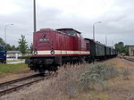 Die MTEG 112 703 unterstützte,vom 15.-17.Juli 2016 die 91 134 zwischen Greifswald und Ladebow.Aufnahme am 15.Juli 2016 in Ladebow.