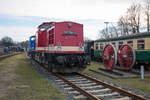 Diesellok 112 708 der MTEG und Diesellok 363 029 der Press in Putbus.