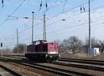 MTEG 204 354 wartet am 16.02.2017 auf dem Bahnhof Gößnitz auf neue Aufgaben.