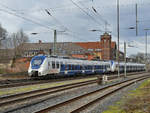 Der Elektrotriebzug 156 war Mitte März 2021 in Wuppertal-Unterbarmen unterwegs.