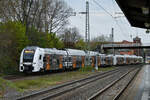 Das Elektrotriebzugduo 462 045 & 462 031 war Ende April 2021 als RE4 nach Dortmund Hbf unterwegs und ist hier auf dem Ferngleis in Wuppertal-Unterbarmen zu sehen.