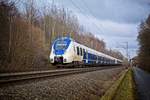 Triebzug 364 der National Express auf dem Weg nach Krefeld (30.01.2021) 