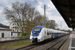 Auf dem Ferngleis in Wuppertal-Unterbarmen war Ende April 2021 das Triebzugduo 873 & 155 von National Express zu sehen.