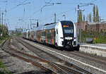 462 082 Nationalexpress/RRX als RE5 nach Wesel bei der Ausfahrt vom Bf Sechtem - 26.04.2021