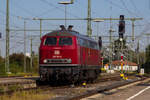 218 155-0 beim Umsetzen in Friedrichshafen. 13.9.21