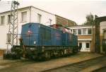 Gterzugleistungen der PEG fhrten auch bis nach Rostock.Im Oktober 1998 stand die Lok 2 der PEG im Bh Rostock.