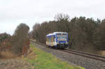 Niederbarnimer Eisenbahn VT 018 // Aufgenommen zwischen Britz und Golzow (bei Eberswalde) // 5.