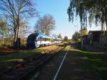 632 030 der NEB (VT 632.011) steht als RB 63 (Schorfheidebahn) (61363) abfahrbereit auf Gleis 3 für die Fahrt nach Templin Stadt.
