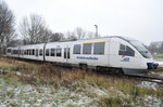 ORANIENBURG (Landkreis Oberhavel), 28.11.2015, VT 643.04 der Niederbarnimer Eisenbahn als RB-27 im Endbahnhof Schmachtenhagen