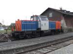 214 006-9 der Nordbayerischen Eisenbahn wartet in Plattling auf Ihren nächsten Einsatz.