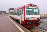 Norddeutsche Eisenbahngesellschaft (NEG): Dieseltriebwagen T4 (Hersteller: Jenbacher Werke, Bj: 1995) Dagebüll Mole am 7.