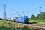 192 013 von Northrail kommt mit einem Kesselwagenzug von Weißenfels in Großkorbetha eingefahren.

Großkorbetha 13.08.2021