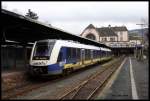 Auf Gleis 3 wartet ERIXX 622726 am 28.1.2015 u m 12.26 Uhr im Bahnhof Bad Harzburg auf Fahrgäste nach Vienenburg.