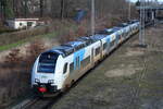 Etwas dreckig kam 4746 802 als RE9(Sassnitz-Rostock)durch Rostock-Kassebohm gefahren.05.02.2022