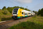 ODEG 462 120 als RE9 von Sassnitz nach Lietzow am 26.05.2023 bei Borchtitz.
