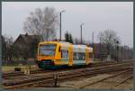 650 083 der ODEG verlässt am 21.03.2012 den Bahnhof Niesky Richtung Klitten.