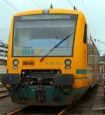   Der VT 650.63  Erholungsort Stadt Müllrose   (95 80 0650 063-0 D-ODEG) der Ostdeutsche Eisenbahn GmbH (ODEG) ist am 10.01.2015 beim Siegener Hauptbahnhof abgestellt.